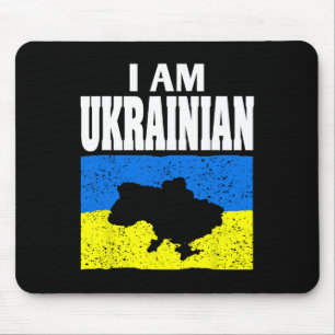 I Am Ukrainian Stand With Ukraine Support And Prid Mouse Pad
