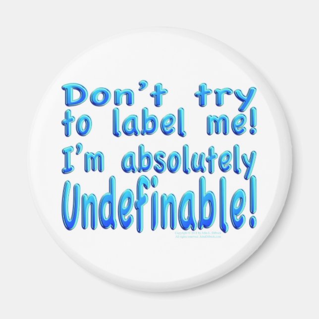 I am Undefinable! Magnet (Front)