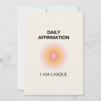 I am Unique Daily Affirmations Positive