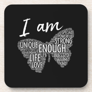 I Am Unique Strong Law of Attraction Positive Affi Coaster