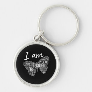 I Am Unique Strong Law of Attraction Positive Affi Key Ring