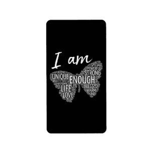 I Am Unique Strong Law of Attraction Positive Affi Label