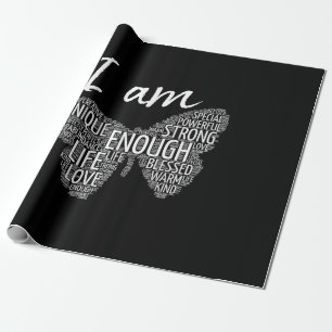 I Am Unique Strong Law of Attraction Positive Affi Wrapping Paper