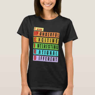 I am uniquely weird retro eye catching colourful T-Shirt