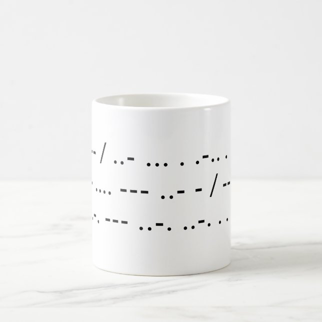 I am useless without my coffee (Morse) Coffee Mug (Center)