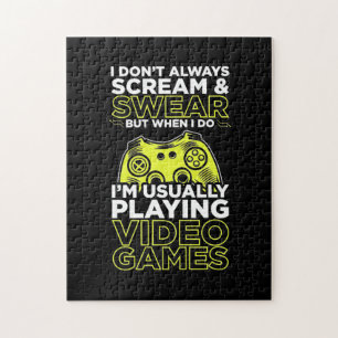 I Am Usually Playing Video Games Jigsaw Puzzle