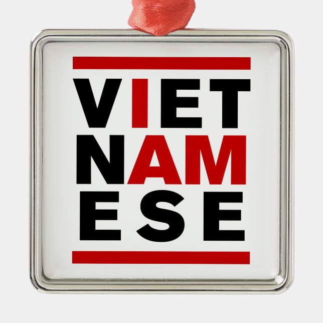 I AM VIETNAMESE METAL TREE DECORATION (Front)