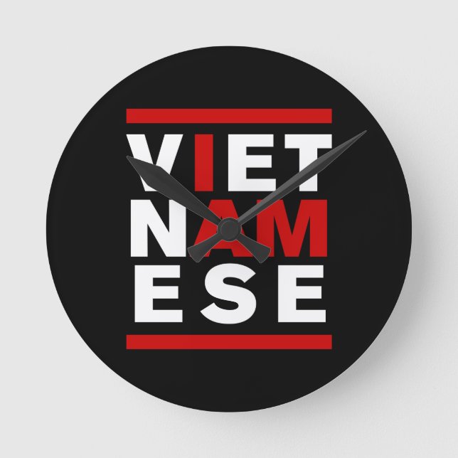 I AM VIETNAMESE ROUND CLOCK (Front)