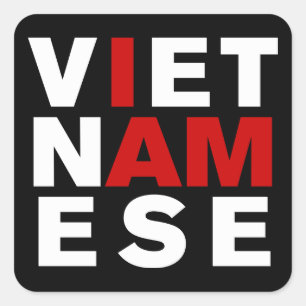 I AM VIETNAMESE SQUARE STICKER