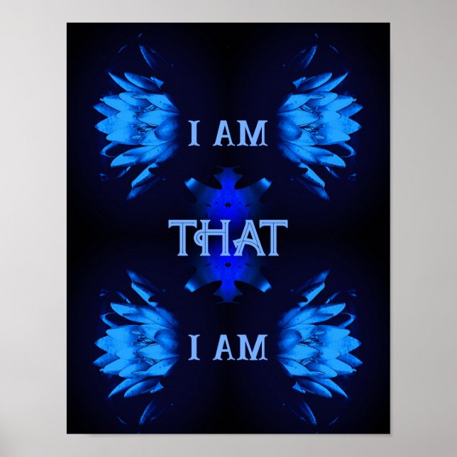 I Am Water Lily Lotus Abstract Inspirational Poster (Front)