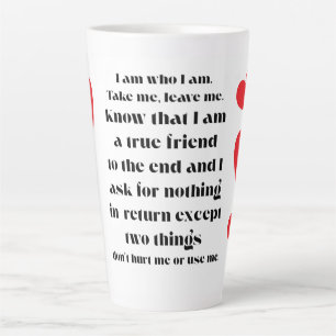 I Am Who I am collection. Latte Mug