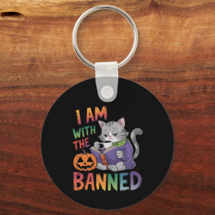 I Am With the Banned: Celebrate Banned Books Key Ring