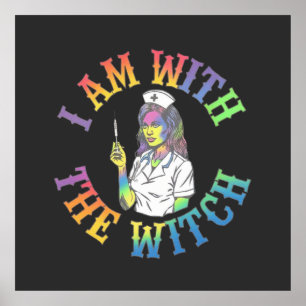 I Am With the Witch - Spooky & Mystical Halloween Poster