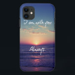 I am with you Always Bible Verse Case-Mate iPhone Case<br><div class="desc">I am with you Always Bible Verse merchandise. Beautiful bible verse case with sunset over the ocean background with shades of blue and orange. See all bible verse merchandise at our store Christian Quotes: Link below:</div>