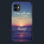 I am with you Always Bible Verse Case-Mate iPhone Case<br><div class="desc">I am with you Always Bible Verse merchandise. Beautiful bible verse case with sunset over the ocean background with shades of blue and orange. See all bible verse merchandise at our store Christian Quotes: Link below:</div>