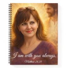 I Am With You Always Custom Photo Notebook 