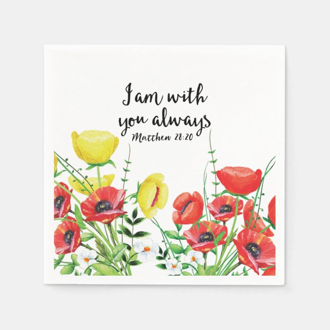 I Am With You Always Napkin (Front)