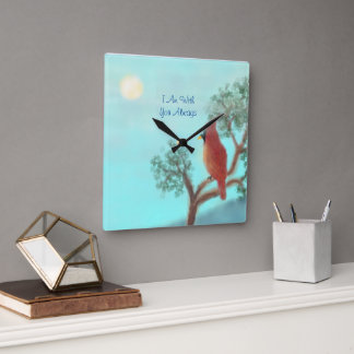 "I Am With You Always"  Square Wall Clock