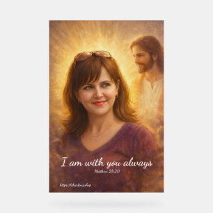 I Am With You Always" Watercolor Wall Poster