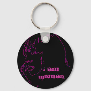 i am woman Keychain