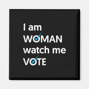 I Am Woman Watch Me Vote 2024 Blue Wave Vote  Magnet