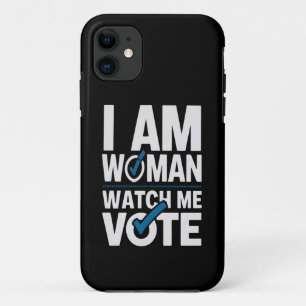 I Am Woman Watch Me Vote Vintage Case-Mate iPhone Case