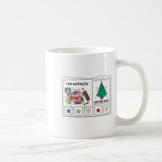 I Am Working For Christmas Break Special Education Coffee Mug (Right)