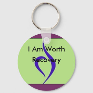 I Am Worth Recovery Key Ring