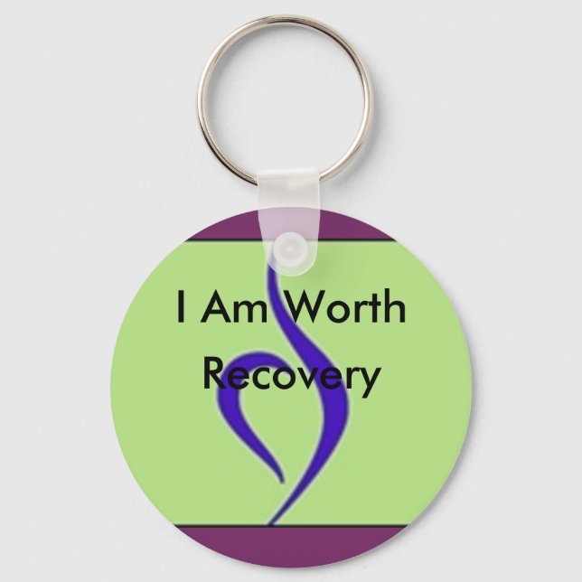 I Am Worth Recovery Key Ring (Front)