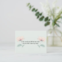 I Am Worthy Of...Flat Note Card