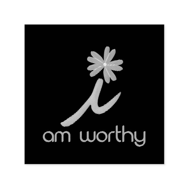 i am worthy self-inking stamp (Design)
