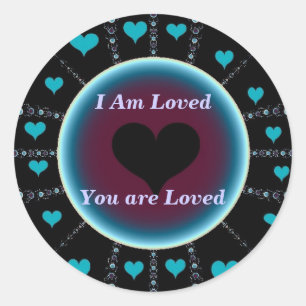 I am-You are loved_ Sticker_by Elenne Classic Round Sticker