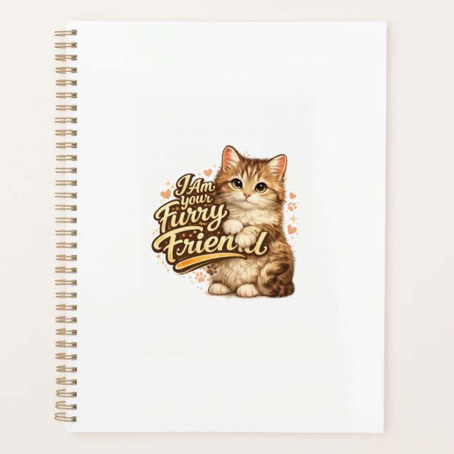I Am Your Furry Friend Cat Design Planner (Front)