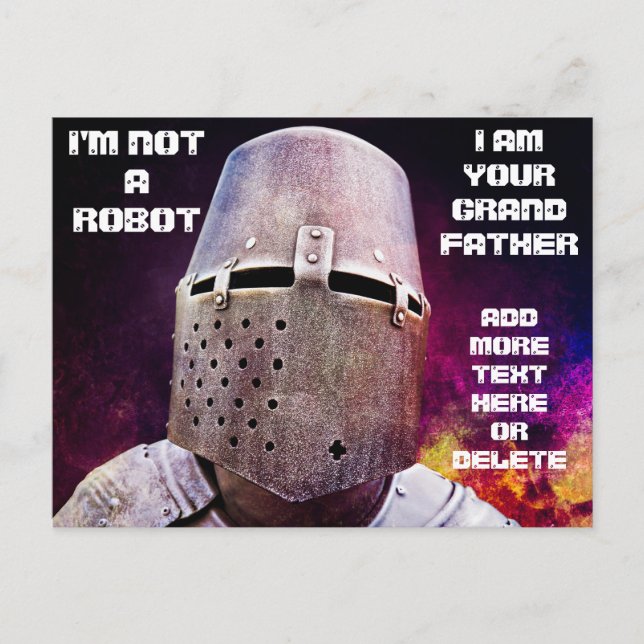 I AM YOUR GRANDFATHER funny customisable Postcard (Front)