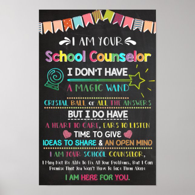 I Am Your School Counsellor Poster (Front)