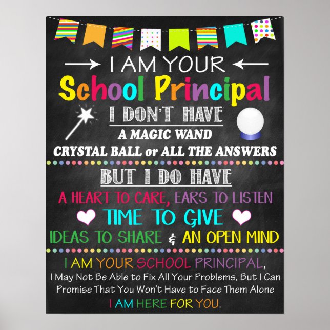 I AM YOUR SCHOOL PRINCIPAL POSTER (Front)
