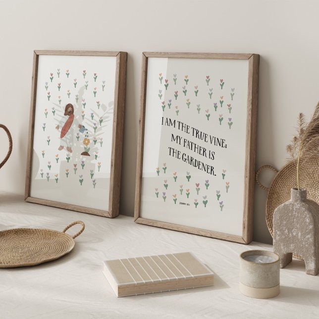 I an the true vine set of 2 kids art print (Creator Uploaded)