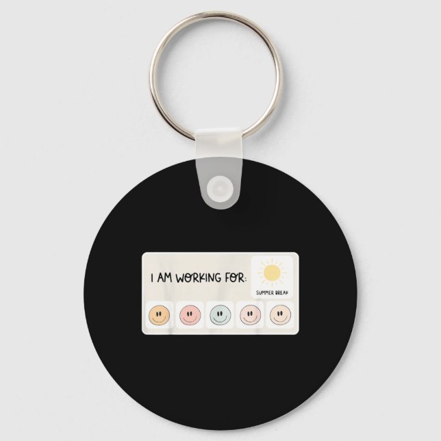 I An Working For Summer Break Key Ring (Front)