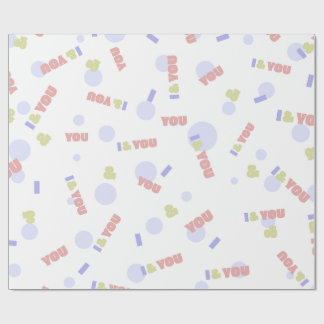 I and You Personalised Gift Wrap - Romantic Pastel