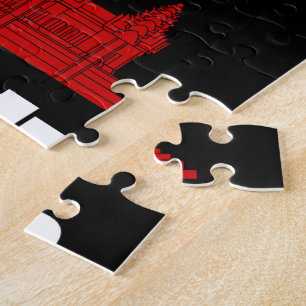 I Angkor (Heart) Cambodia (Kampuchea) Khmer Script Jigsaw Puzzle