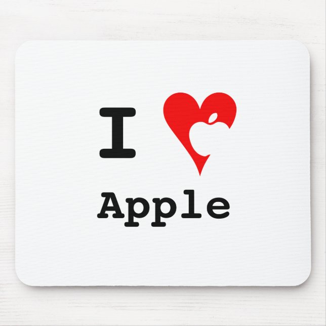 "I ♥ Apple" Mousepad (Front)