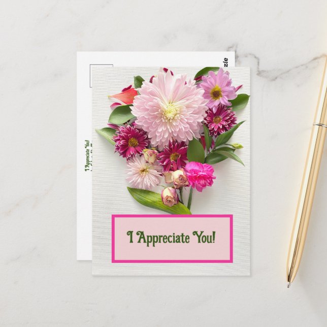 I Appreciate You! Postcard (Front/Back In Situ)