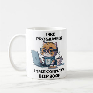 I Are Programmer Cat Beep Boop cat Programmer Coffee Mug