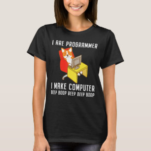 I Are Programmer Programming Coding Nerd Corgi Dog T-Shirt