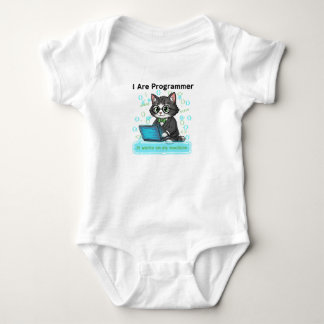I Are Programmer Whimsical Cat Developer Graphic Baby Bodysuit