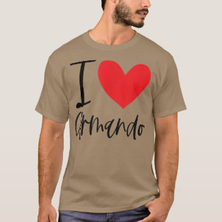 I Armando Charlie Name Heart Personalised Men Guy  T-Shirt