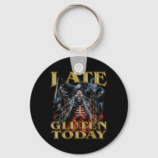 I Ate Gluten Today Horror Bootleg Cool Hard Key Ring