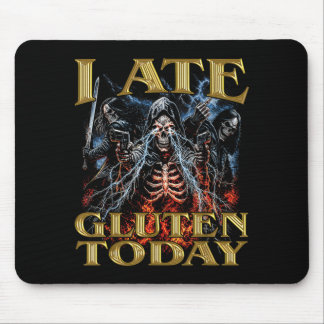 I Ate Gluten Today Horror Bootleg Cool Hard Mouse Pad