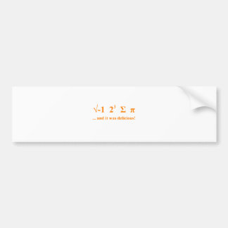 I ate pi bumper sticker