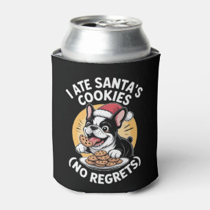 I Ate Santas Cookies No Regrets Christmas Frenchie Can Cooler
